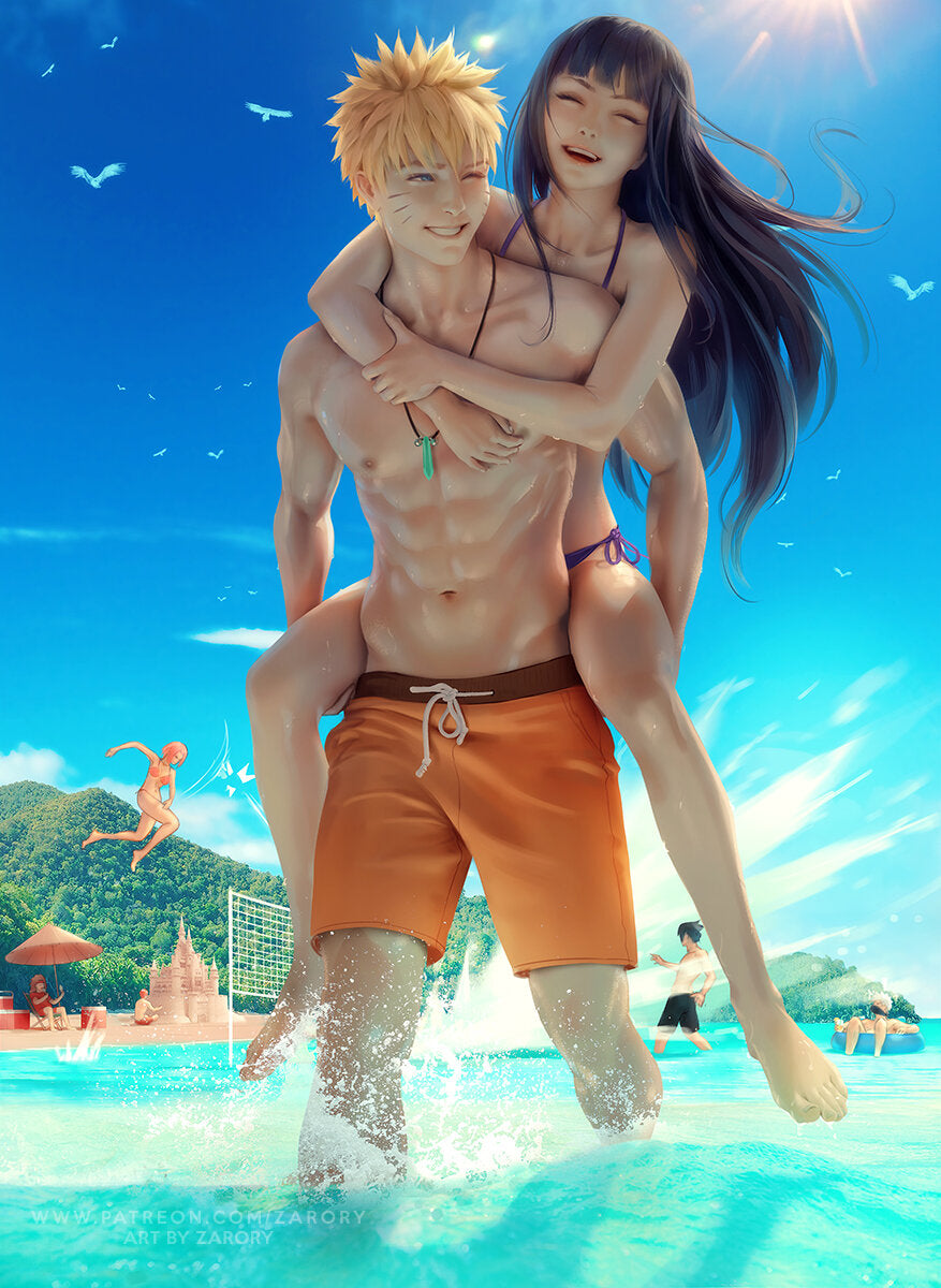 BEACH DAY NARUTO AND HINATA – Zarory